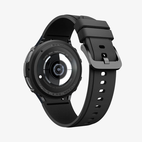 ACS06394 - Galaxy Watch 6 Classic (47mm) Case Liquid Air in matte black showing the front